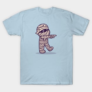 Cute Mummy Walking Cartoon T-Shirt